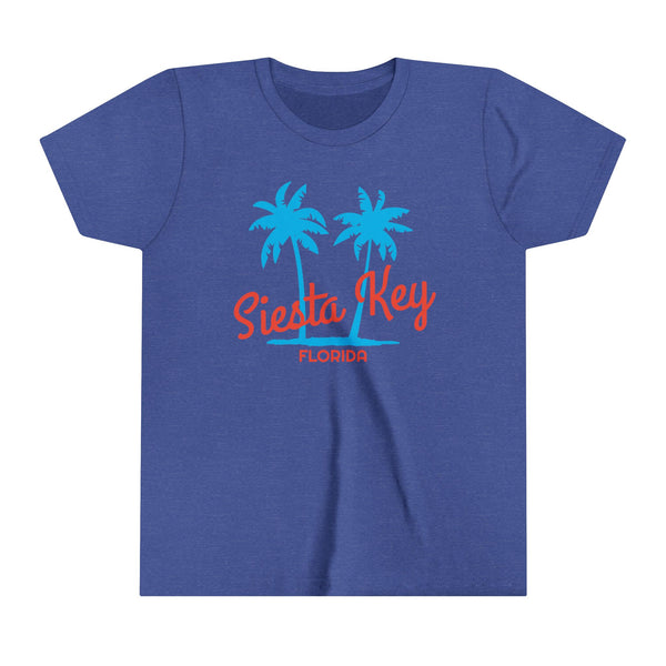 Siesta Key, Florida Youth Shirt - Retro Palm Tree Siesta Key Kid's T-Shirt