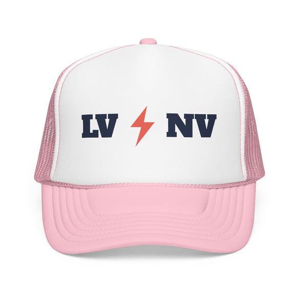 Las Vegas, Nevada Retro Trucker Hat - Lightning Foam Cap