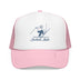 Kids Jackson Hole, Wyoming Snow Ski Trucker Hat - Youth Cap on white background