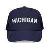 Kids Michigan Trucker Hat - Youth Snapback Cap on white background