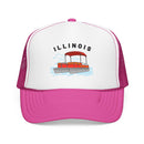 Kids Illinois Trucker Hat Pontoon Boat - Youth Snapback Cap