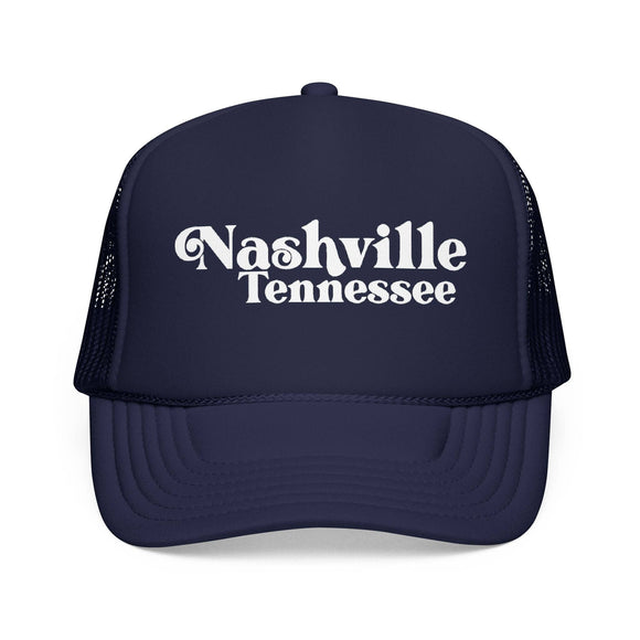 Kids Nashville, Tennessee Trucker Hat Foam - Youth Snapback on white background