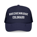 Kids Breckenridge, Colorado Trucker Hat - Youth Snapback Cap on white background