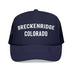 Kids Breckenridge, Colorado Trucker Hat - Youth Snapback Cap on white background