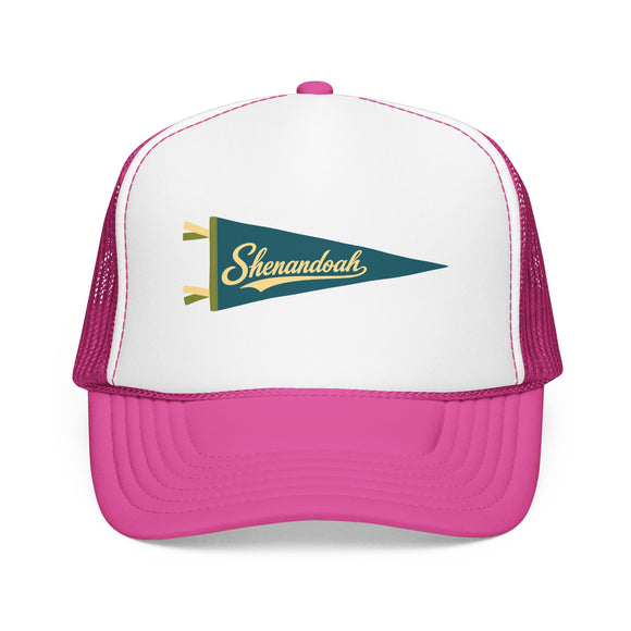 Shenandoah National Park Pennant Trucker Hat — Vintage Foam Mesh Cap
