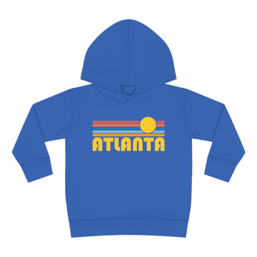 Atlanta, Georgia Toddler Hoodie - Retro Sunrise Unisex Atlanta Toddler Sweatshirt