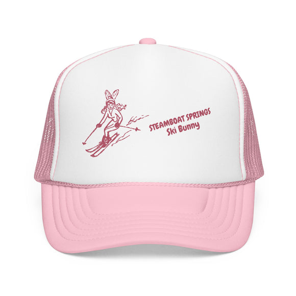Steamboat Springs, Colorado Ski Bunny Foam Trucker Hat