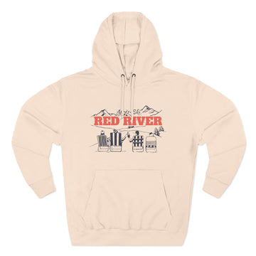 Buy pale-pink Premium Red River, New Mexico Après-ski Hoodie - Unisex Sweatshirt