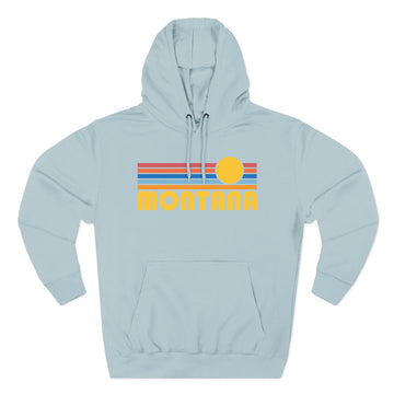 Buy blue-mist Premium Montana Hoodie - Retro Sun Unisex Sweatshirt