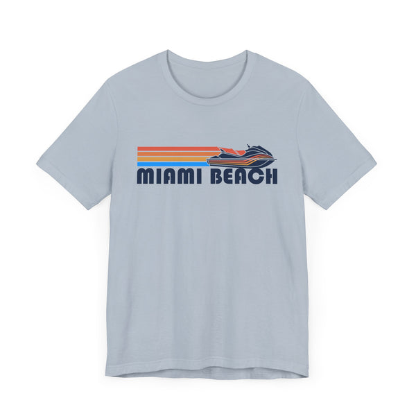Miami Beach, Florida T Shirt - Retro Jetski PWC Graphic Tee