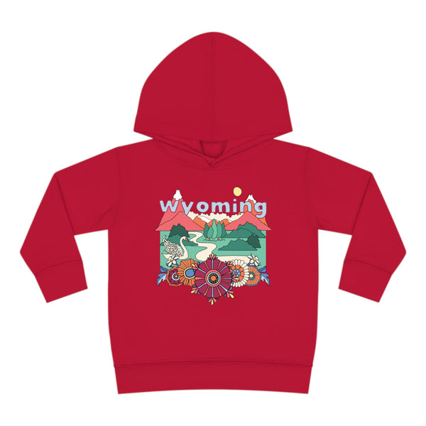 Wyoming Toddler Hoodie - Boho Mountain Unisex Wyoming Toddler Sweatshirt