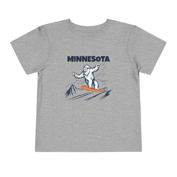 Buy athletic-heather Minnesota Yeti Snowboard Toddler Tee
