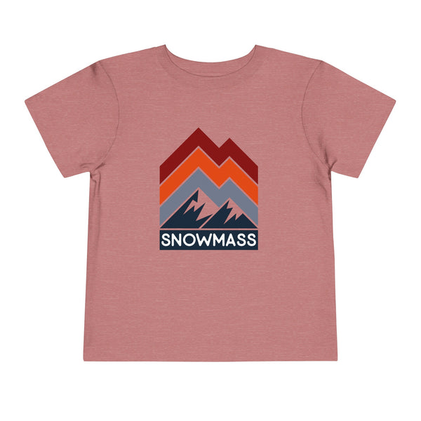 Snowmass, Colorado Toddler T-Shirt - Retro Palm Tree Toddler Snowmass Shirt