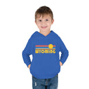 Wyoming Toddler Hoodie - Retro Sunrise Unisex Wyoming Toddler Sweatshirt-16
