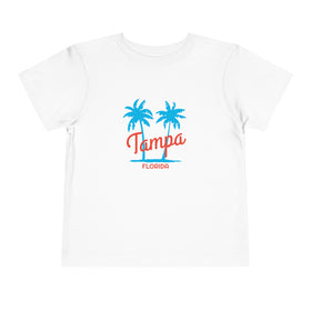 Tampa, Florida Toddler T-Shirt - Retro Palm Tree Toddler Tampa Shirt