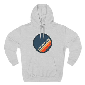 Buy heather-grey Premium Anna Maria Island, Florida Retro Circle Hoodie — Vintage 70s Striped Logo Pullover