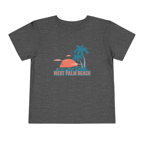 West Palm Beach, Florida Toddler T-Shirt - Retro Palm Tree Toddler West Palm Beach Shirt