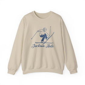 Jackson Hole, Wyoming Sweatshirt - Vintage Skiing Graphic Crewneck - 0