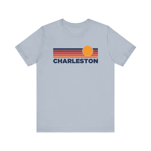 Charleston, South Carolina T-Shirt Retro Sun Ombre Unisex Tee, Vintage South Carolina Tee, Mountain Sun Charleston Tee, Souvenir Shirt