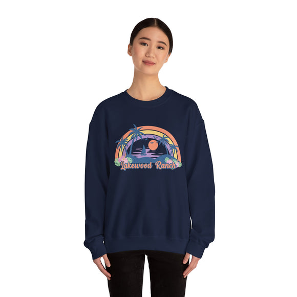 Lakewood Ranch, Florida Sweatshirt - Unisex Retro Beach Crewneck Lakewood Ranch Sweatshirt