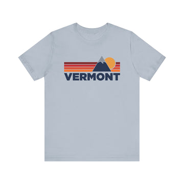 Buy light-blue Retro Vermont T-shirt, Mountain Tee, Vintage Vermont Unisex Jersey Shirt, Outdoor Hiking Apparel