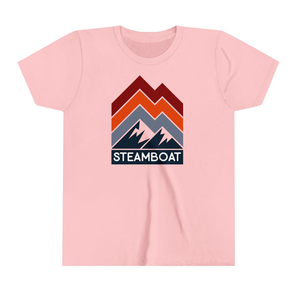 Steamboat, Colorado Youth Shirt - Retro Mountain Steamboat Kid's T-Shirt