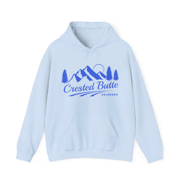 Buy light-blue Crested Butte, Colorado Hoodie - Unisex Mountain Crested Butte Hoodie Sweatshirt