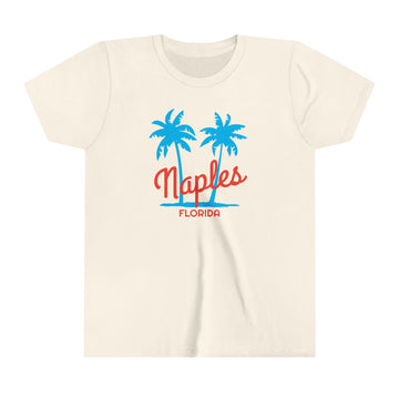 Buy natural Naples, Florida Youth Shirt - Retro Palm Tree Naples Kid's T-Shirt