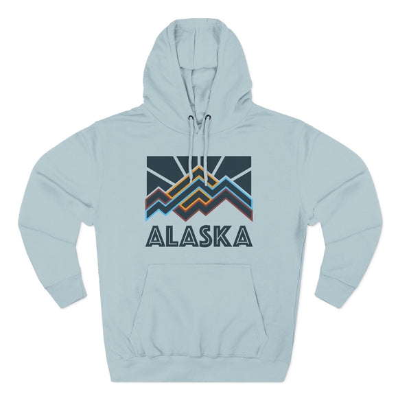 Premium Alaska Hoodie - Retro Mountain Unisex Sweatshirt
