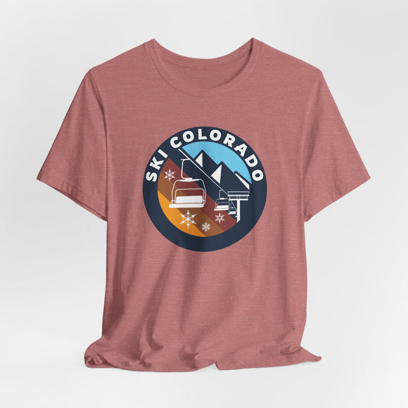 Colorado T Shirt - Retro Ski Lift Colorado Tee
