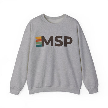 Buy sport-grey Minneapolis, Minnesota MSP Retro Stripe Sweatshirt
