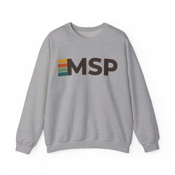 Minneapolis, Minnesota MSP Retro Stripe Sweatshirt