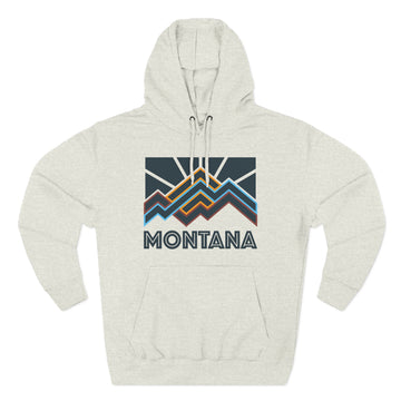 Montana Hoodie - Retro Mountain Unisex Sweatshirt