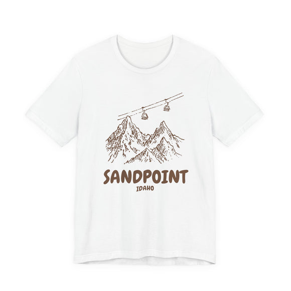 Sandpoint, Idaho Mountain T-Shirt — Vintage Gondola Ski Mountain Tee