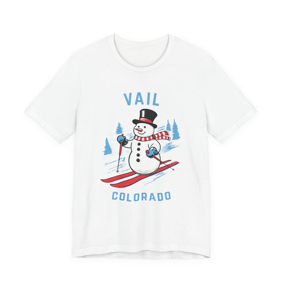 Vail, Colorado T Shirt - Ski Snowman Graphic Tee