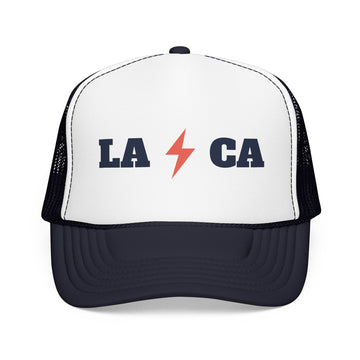 Los Angeles, California Retro Trucker Hat - Lightning Foam Cap - Lightning