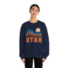 Utah Sweatshirt Retro Mountains, Utah Unisex Graphic Crewneck