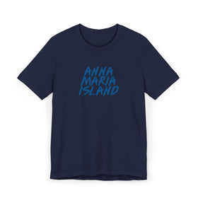 Buy navy Anna Maria Island T-Shirt | 100% Cotton Retro Florida Tee