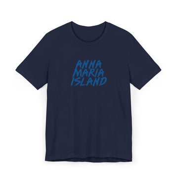 Buy navy Anna Maria Island T-Shirt | 100% Cotton Retro Florida Tee