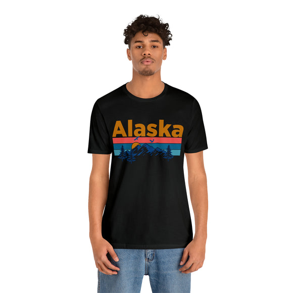 Alaska T-Shirt - Mountain Sunset Unisex Alaska Shirt