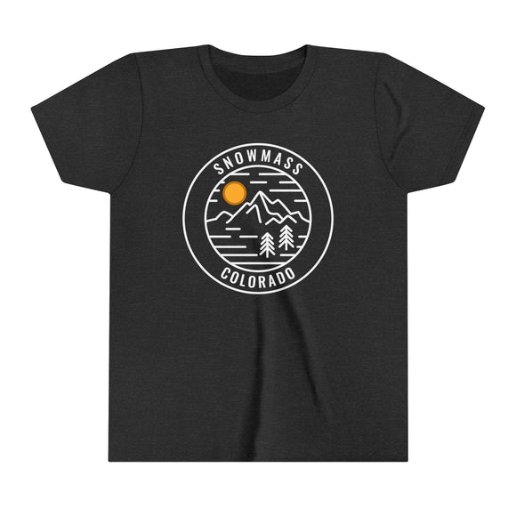 Snowmass, Colorado Youth Shirt - Retro Mountain Snowmass Kid's T-Shirt
