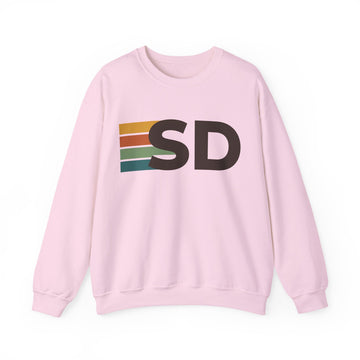 Buy light-pink San Diego, California SD Retro Stripe Sweatshirt