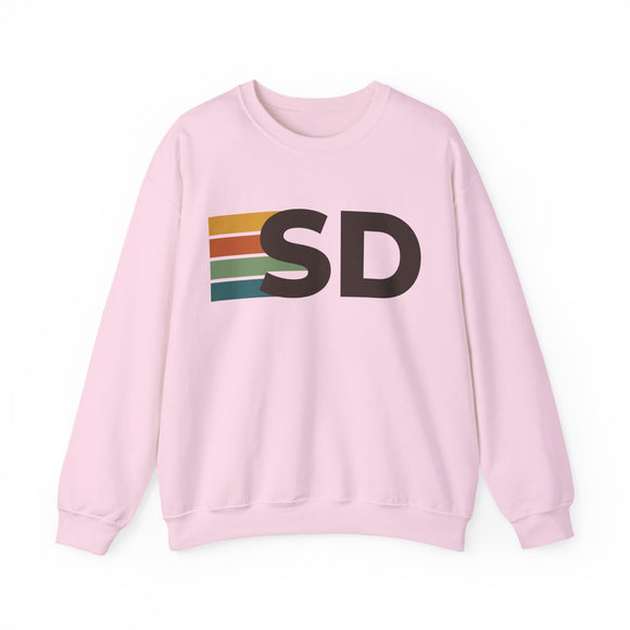San Diego, California SD Retro Stripe Sweatshirt