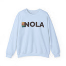 New Orleans, Louisiana NOLA Retro Stripe Sweatshirt-4