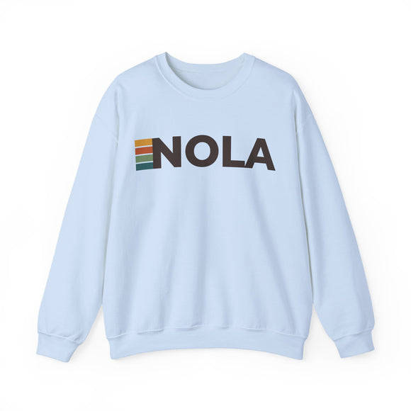 New Orleans, Louisiana NOLA Retro Stripe Sweatshirt
