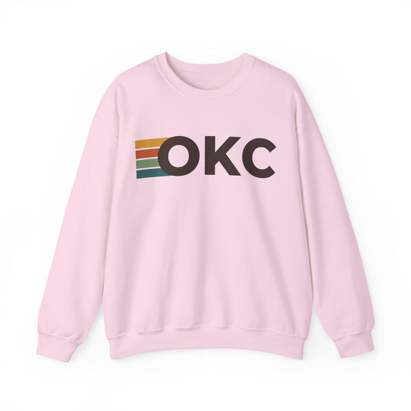 Oklahoma City, Oklahoma OKC Retro Stripe Sweatshirt