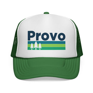 Provo, Utah Retro Trees Trucker Hat - Vintage Style Provo Cap - 0