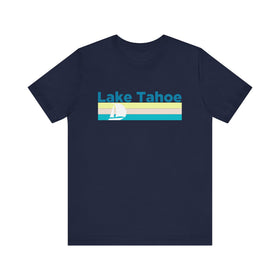Buy navy Lake Tahoe, California T Shirt - Sailboat Graphic Tee