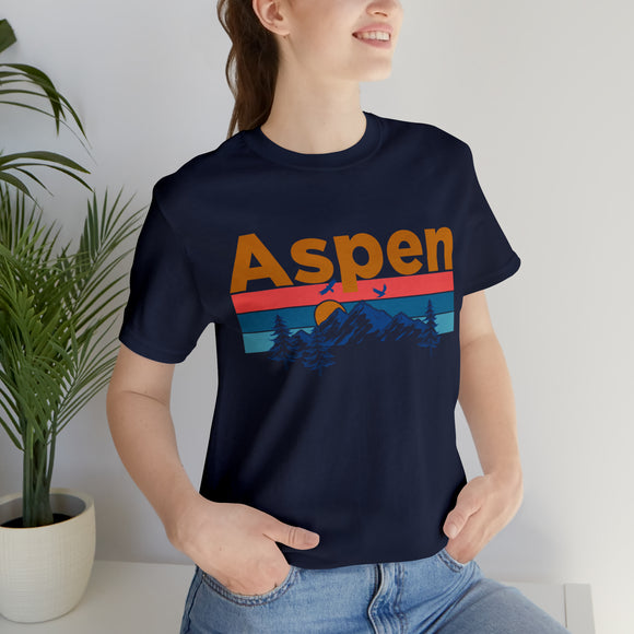 Aspen, Colorado Shirt - Mountain Sunset Unisex Aspen T-Shirt
