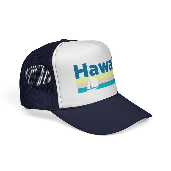 Hawaii Retro Sailboat Trucker Hat